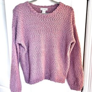 Cozy PinkYet Again Brand Knit Soft Fuzzy Minimalist Sweater Size M Barbiecore